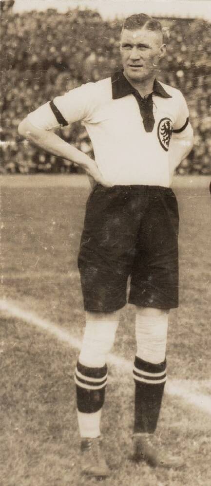 Otto Harder im Trikot der Deutschen Nationalmannschaft.